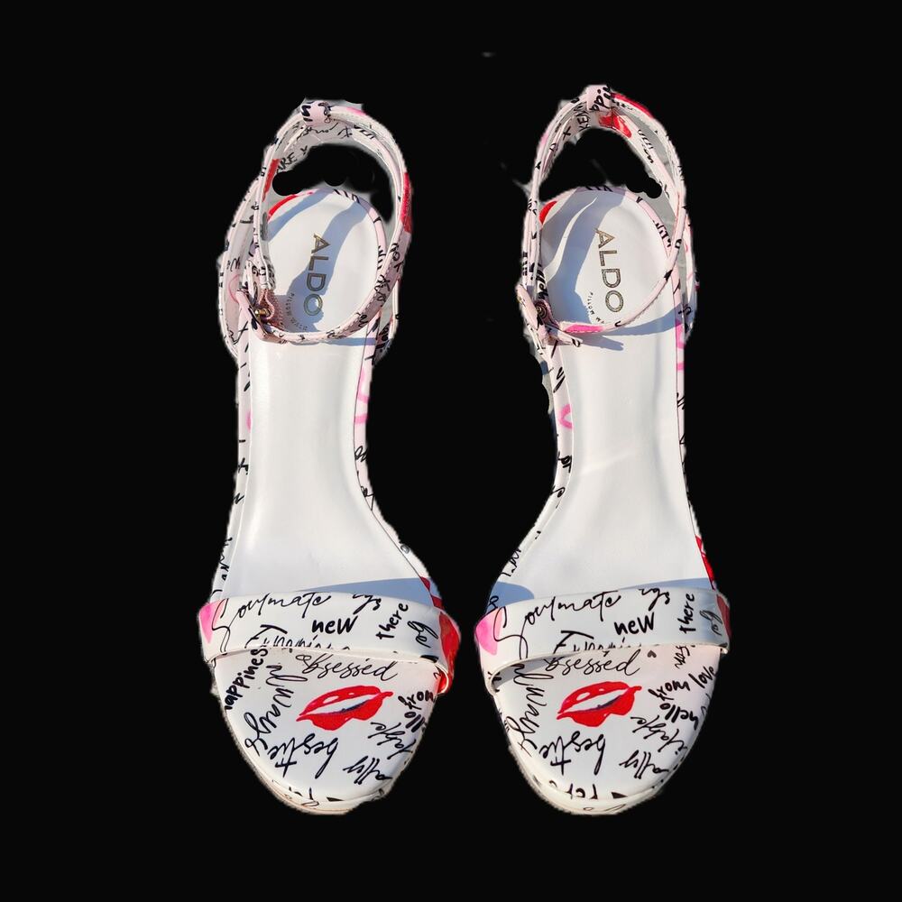 ALDO Kat Miscellaneous XOXO Faux Patent Leather Dress Sandals 8.5 - Picture 9 of 11